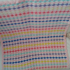 Colorful Handmade Crochet Throw/ Baby Blanket